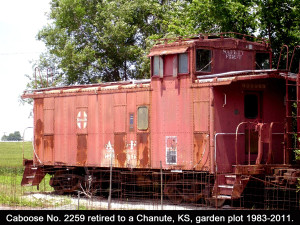 Caboose in Chanute w-caption
